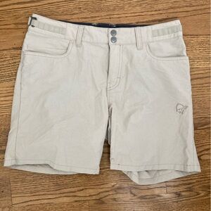 Norrona Womens Khaki Shorts Small